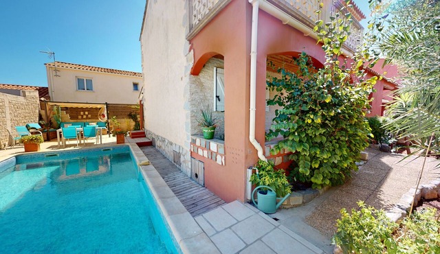 Spacious house in Frontignan, 8 pers, near the beach