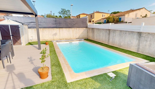 Spacious house in Gigean with garden and terrace, near Mediterranean beaches