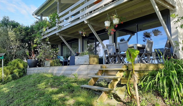 Spacious House with Garden, Pool, and Panoramic View near Bayonne Beaches