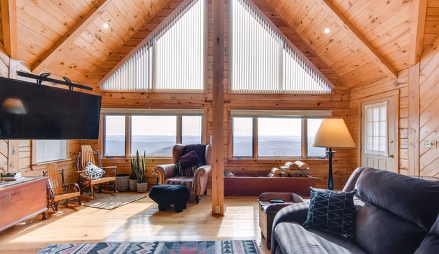 Spacious Howard Cabin w/Wraparound Deck & Views!