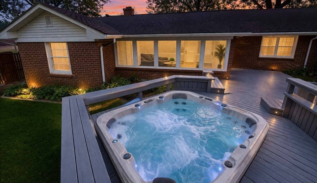 Spacious Ivy Hills Home | Hot Tub Fenced Yard