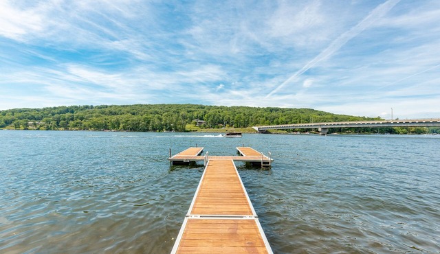 Spacious Lake Home w/Dock, Hot Tub & Views
