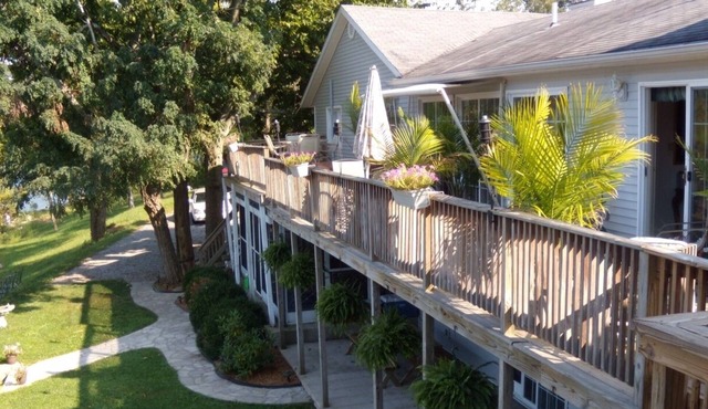 Spacious Lakefront Home On The Point With Great Views