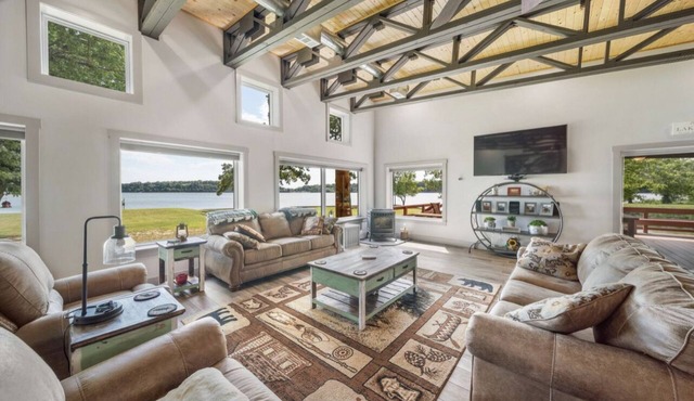 Spacious Lakefront Home w/hot tub, dock, & private ramp.