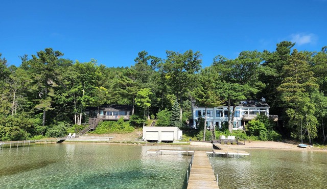 Spacious Lakefront Retreat w/2 Homes, Private Beach, Docks & Amazing Location