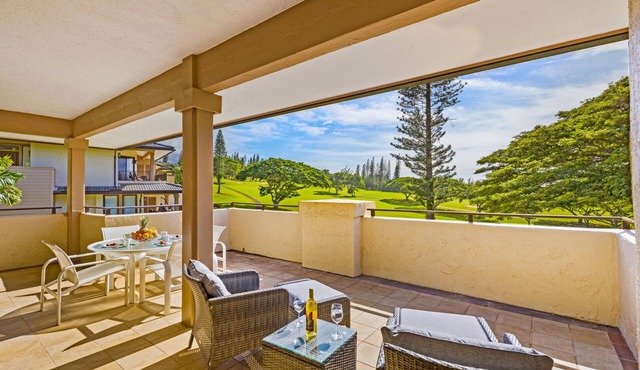 Spacious Lanai Retreat: Kapalua Maui's Golf Villa with Breathtaking Views 14T 1-2
