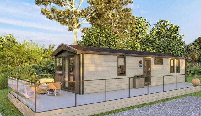 Spacious, light and contemporary lodge.