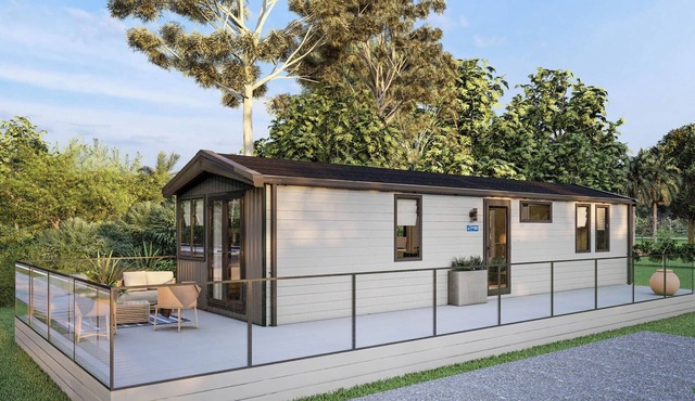 Spacious, light and contemporary lodge.