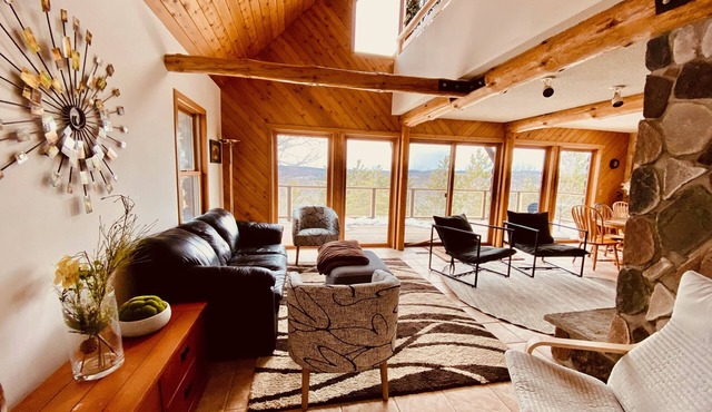 Spacious Log Cabin with Valley Views & ATV Trails Access