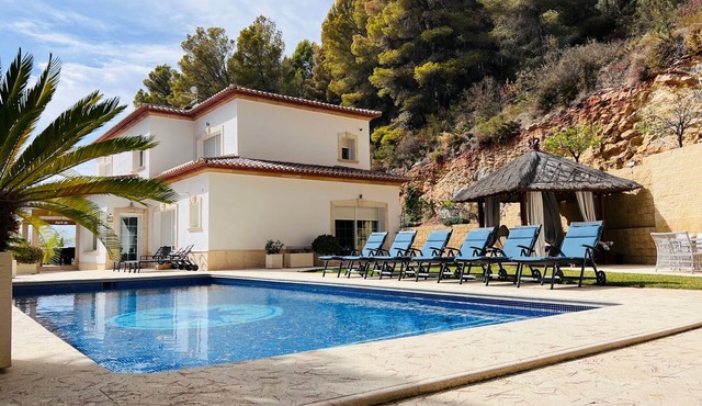 Spacious luxury 5-bedroom villa with the huge pool in enjoyable Xàbia, Spain