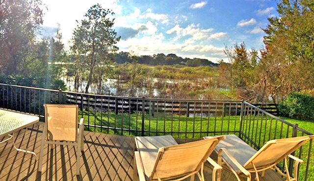 Spacious, open, home on a nature preserve/wetland, with Golf Cart!
