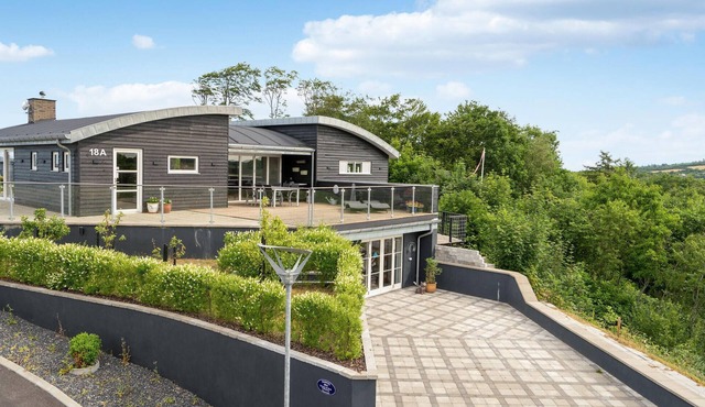 Spacious, originally designed vacation home with panoramic views of the Limfjord.