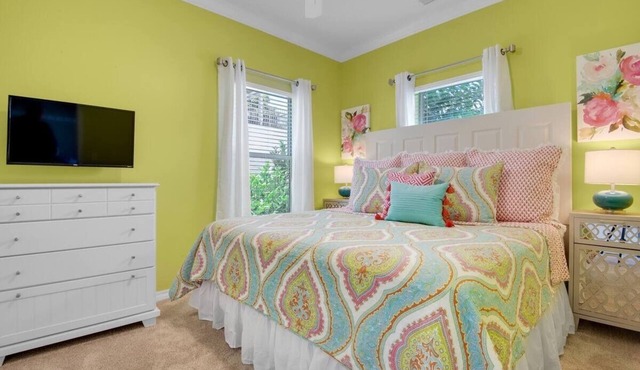 Spacious, pet-friendly, 5-bedroom house with private pool and steps to the beach