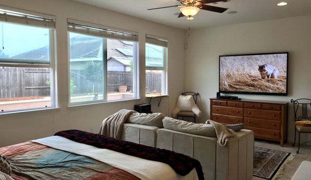 Spacious relaxing expanded in law suite. Private entrance on side of the home.