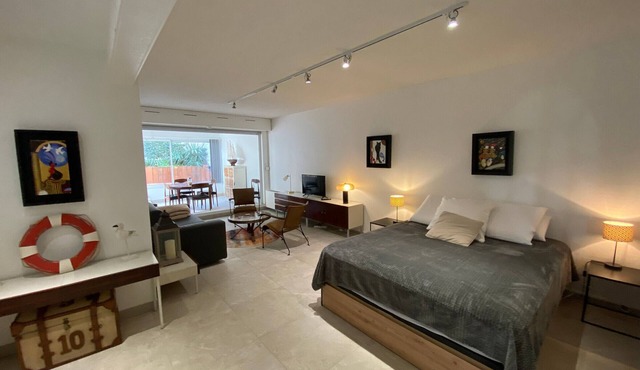 Spacious renovated studio with terrace and private parking