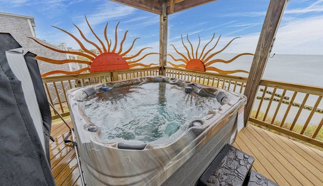Spacious soundfront home with amazing views, game room, & hot tub