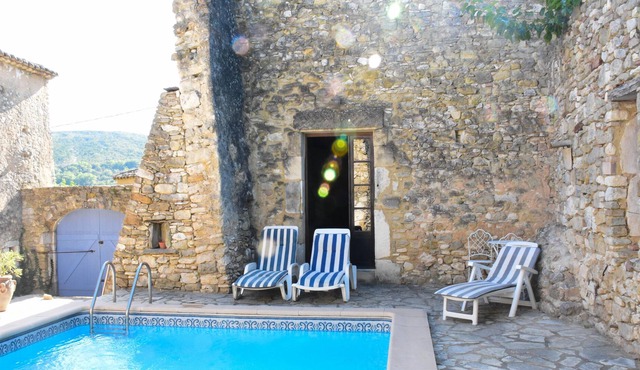 Spacious stone farmhouse with private pool