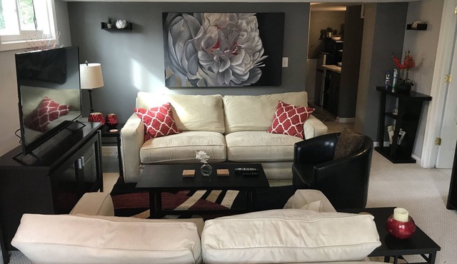 Spacious suite with private patio, minutes from DC/DCA