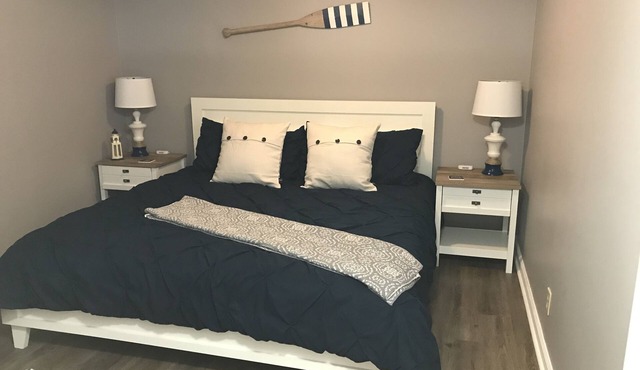 Spacious two bedroom get away. Full kitchen with all supplies. 75 in tv…