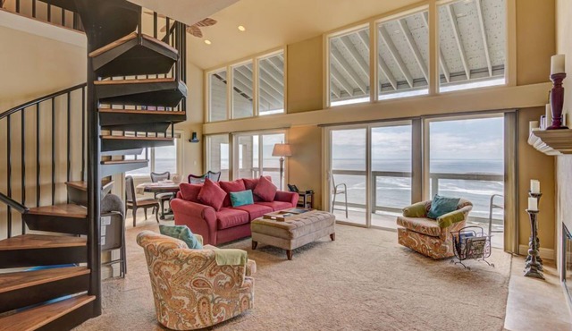 Spacious Two-Level Ocean-View Villa with Loft