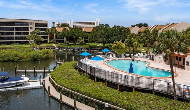 Spacious vacation rental condo with lagoon views, beach access, and pool
