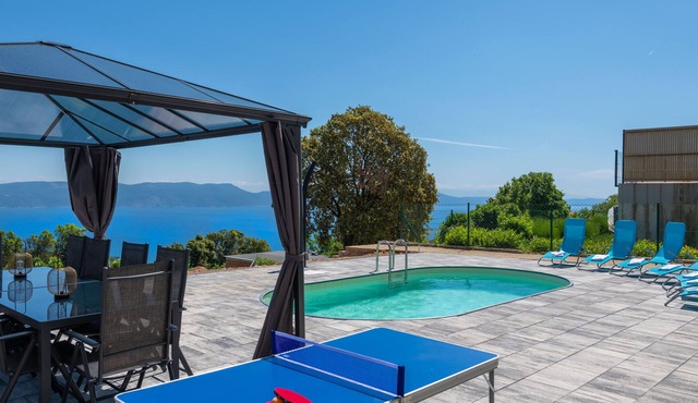 Spacious villa with stunning sea views and private pool