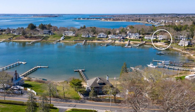 Spacious waterfront home with beach and 3 levels of living space/