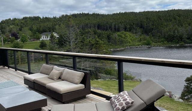 Spacious waterfront property next to Golf course and walking trails.