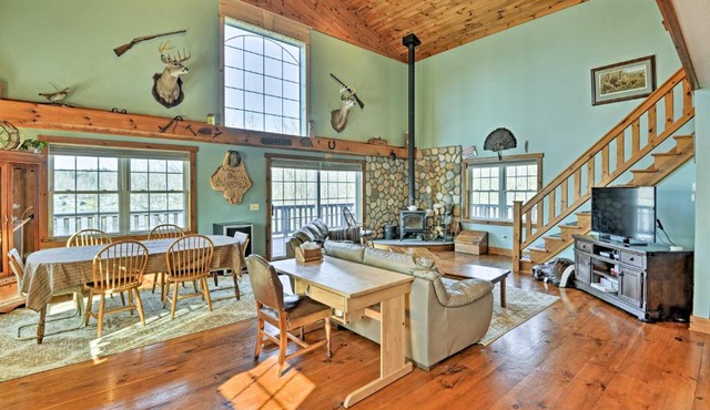 Spacious Wolcott Lake Cottage with Wraparound Deck!