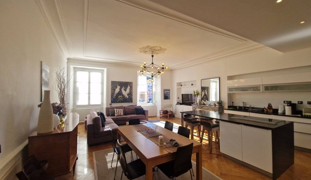 Spacioux appartement de style rénové avec grand terrace et parking privée.