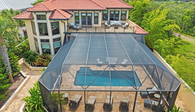 Sparkling Pool, Balcony Sunsets, Pool Table, Dock