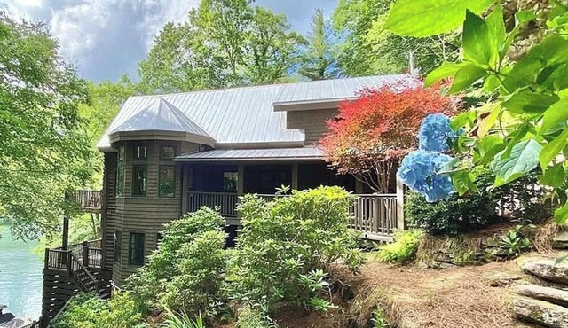 Sparkling Waters Lakefront Retreat | Scenic Lake Glenville & Mountain Views With Hot Tub