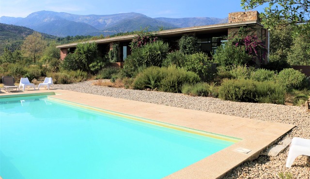 Spectacular villa with pool and impressive views in lush nature close to Madrid