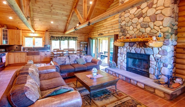 Spectacular 40 Acre Log Home