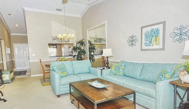 Spectacular Golf course views from screened in Lanai in this beautiful condo