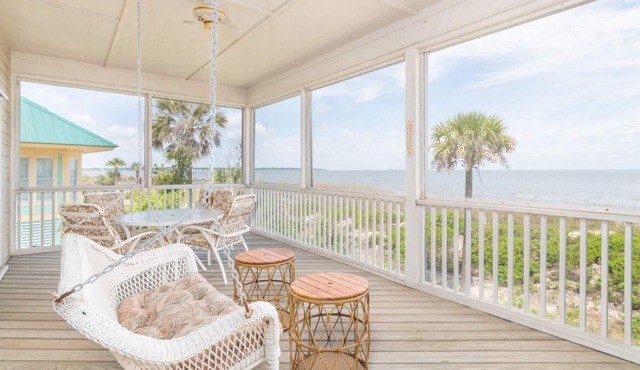 Spectacular Harbor Island home, with expansive screened-in porch, impressive ocean views, and privat