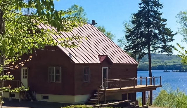 Spectacular lakefront home with dock, firepit, & vaulted ceilings - dog-friendly