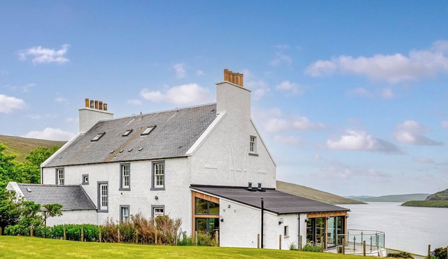 Spectacular seven bed all en-suite house in Voe, Shetland.