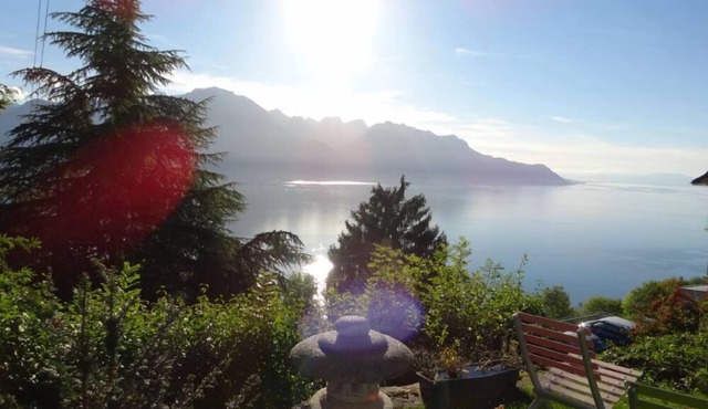 Spectacular view! Very nice apartment overlooking the lake and the mountains!