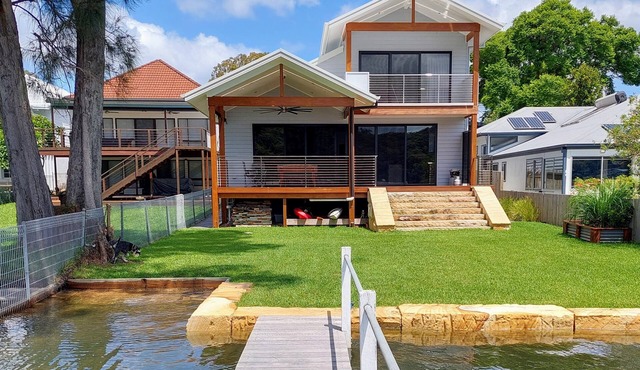 Spectacular waterfront home with private jetty