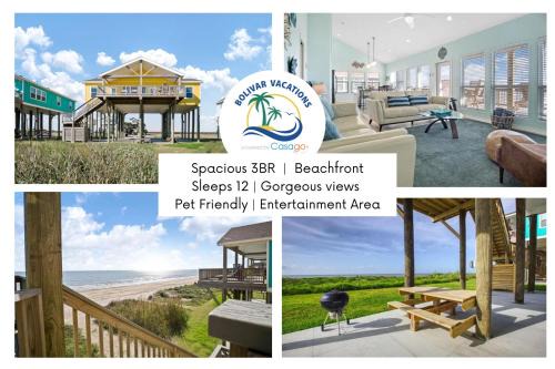 Splash Spacious 3BD 3bath Beachfront! Steps to Beach!