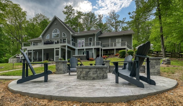 Sprawling waterfront home with kayaks, game room, and hot tub