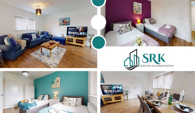 SRK Accommodation - Stunning Luxury Apartment with Free Parking