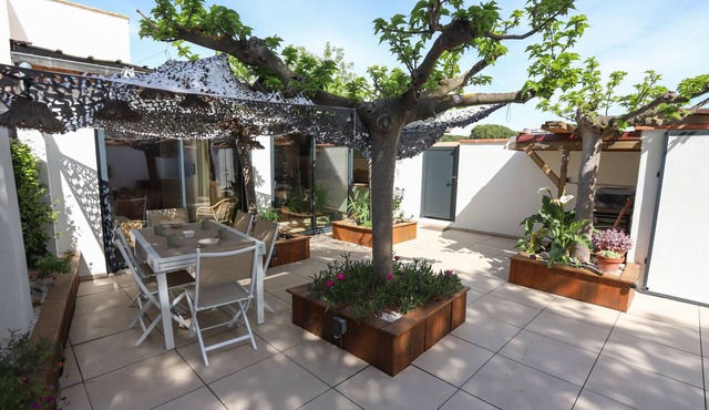 St Cyprien house classified 4 stars with large sunny terrace