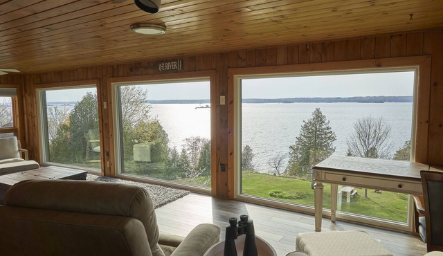 St. Lawrence River Modern Log Home with Dock and optional RV Hookups