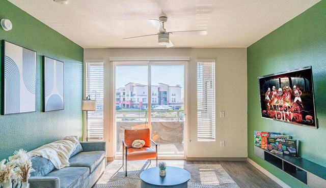 Stadium-Side Escape w/Pool, Gym, Balcony, Parking