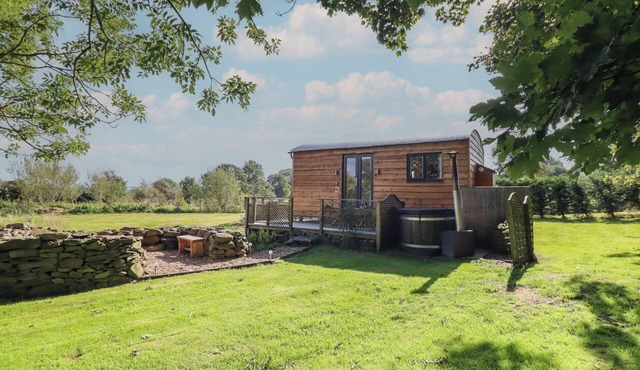 STAG LODGE POD, pet friendly, with hot tub in Llanfair Caereinion