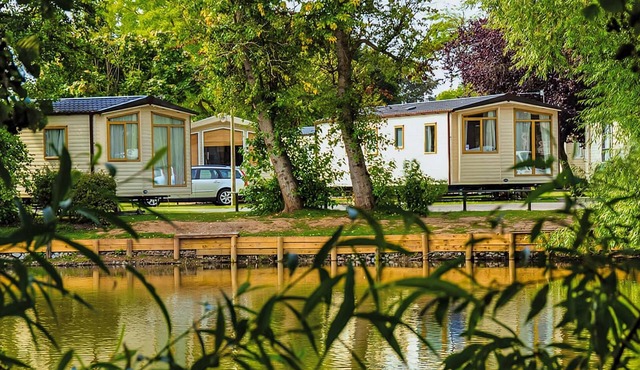 Standard economy caravan with one double and one twin.