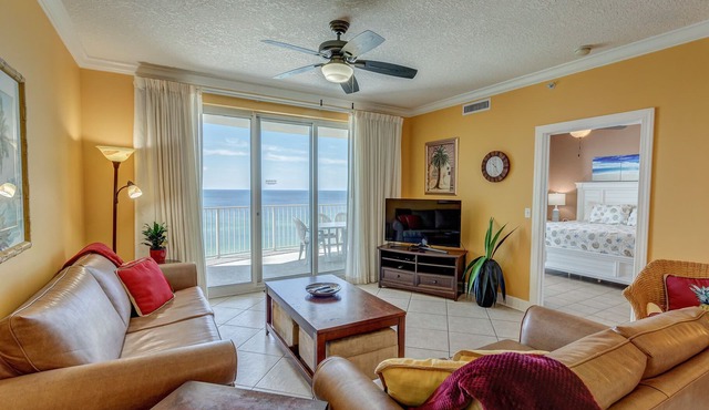 Stay by the Gulf! Stunning Views from Extra Large Balcony of this 2 BR/2BA Condo