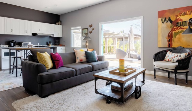 Stay Close to Culture & Sports Venues in a Spacious & Stylish Butterfly Studio